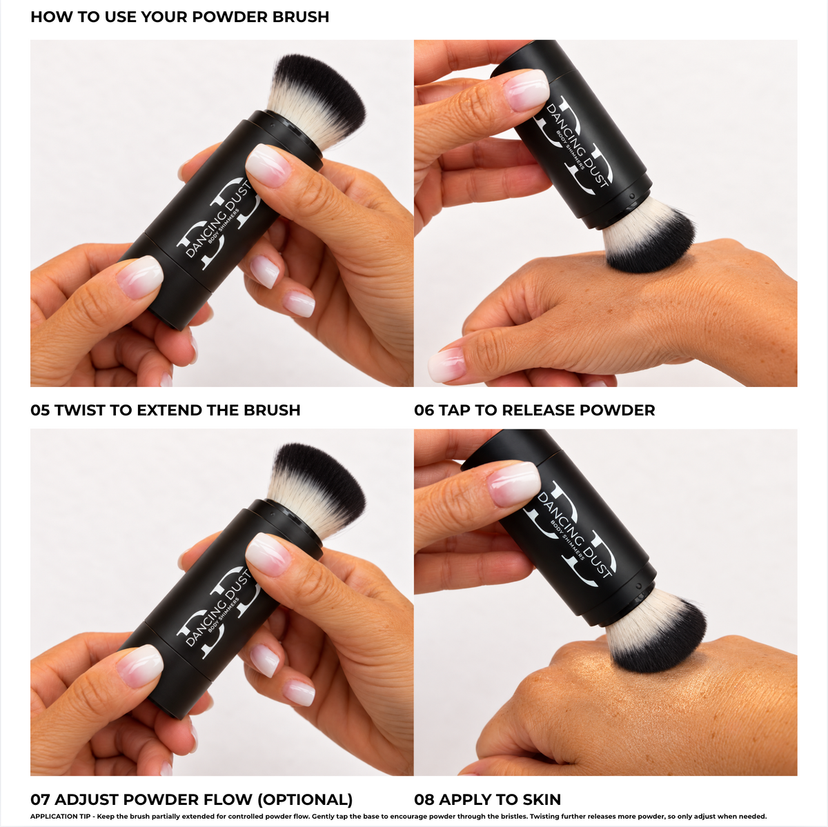 Dazzle Body Shimmer Powder + Refillable Brush