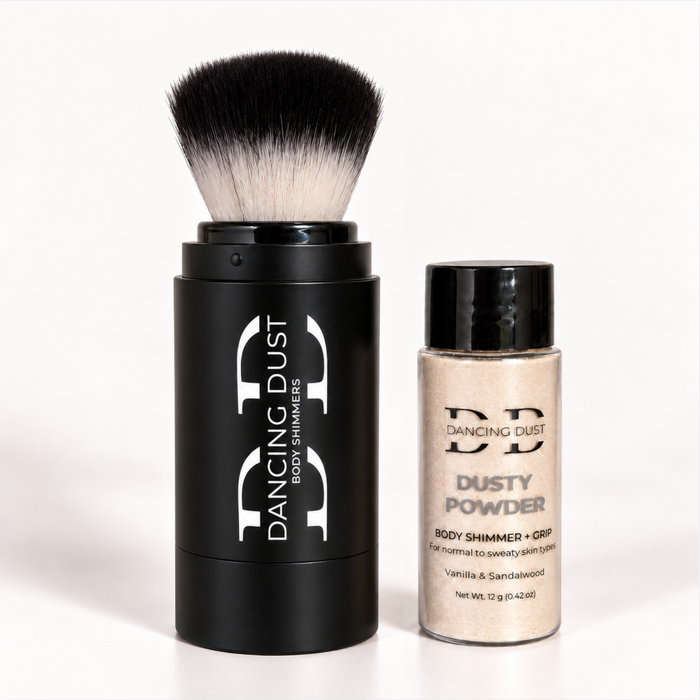 Dusty Body Shimmer Powder + Refillable Brush – Sweaty-Prone Skin
