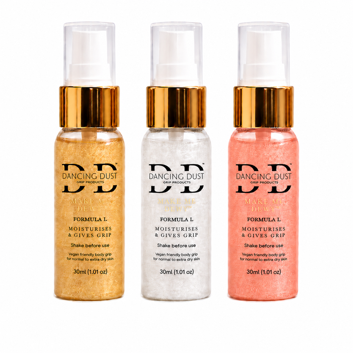 Make Me Dewy - Body pole dance grip aid - Normal to extra dry skin - Trio Pack 3x 30ml