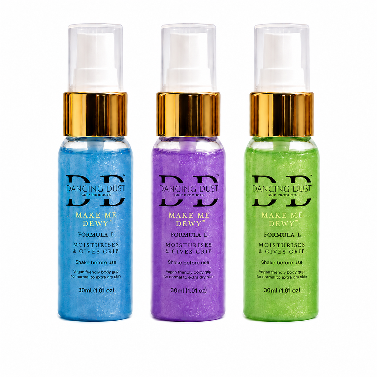 Make Me Dewy - Body pole dance grip aid - Normal to extra dry skin - Trio Pack 3x 30ml