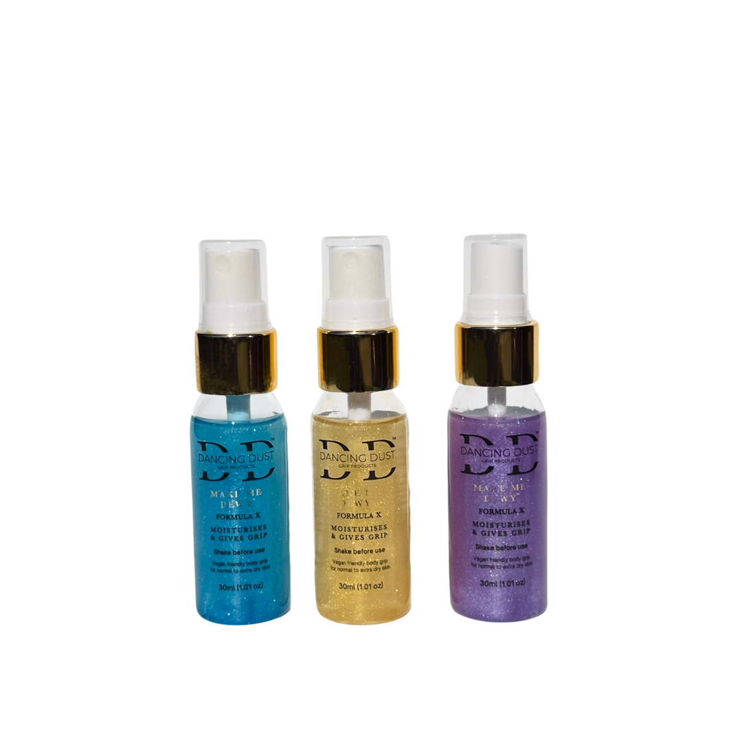 Make Me Dewy - Body pole dance grip aid - Normal to extra dry skin - Trio Pack 3x 30ml