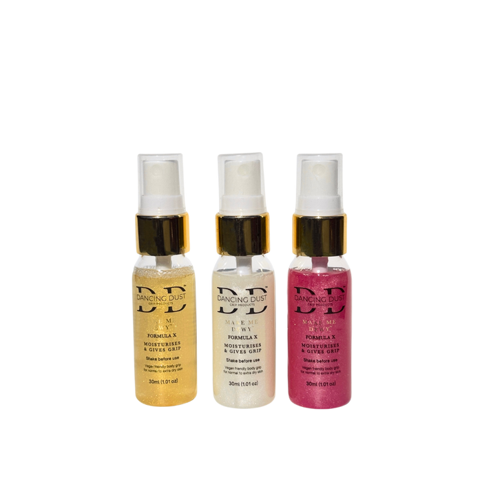 Make Me Dewy - Body pole dance grip aid - Normal to extra dry skin - Trio Pack 3x 30ml