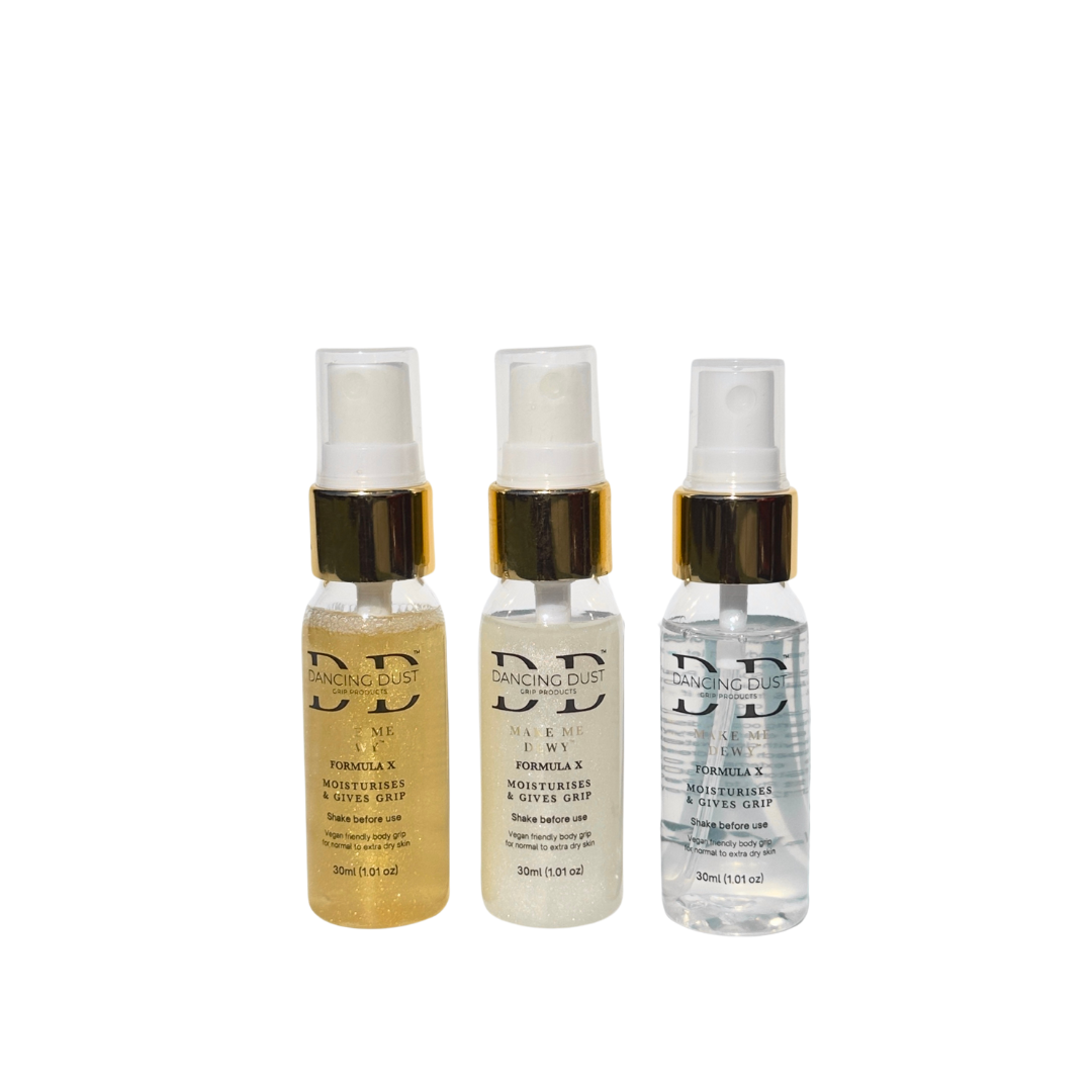Make Me Dewy - Body pole dance grip aid - Normal to extra dry skin - Trio Pack 3x 30ml