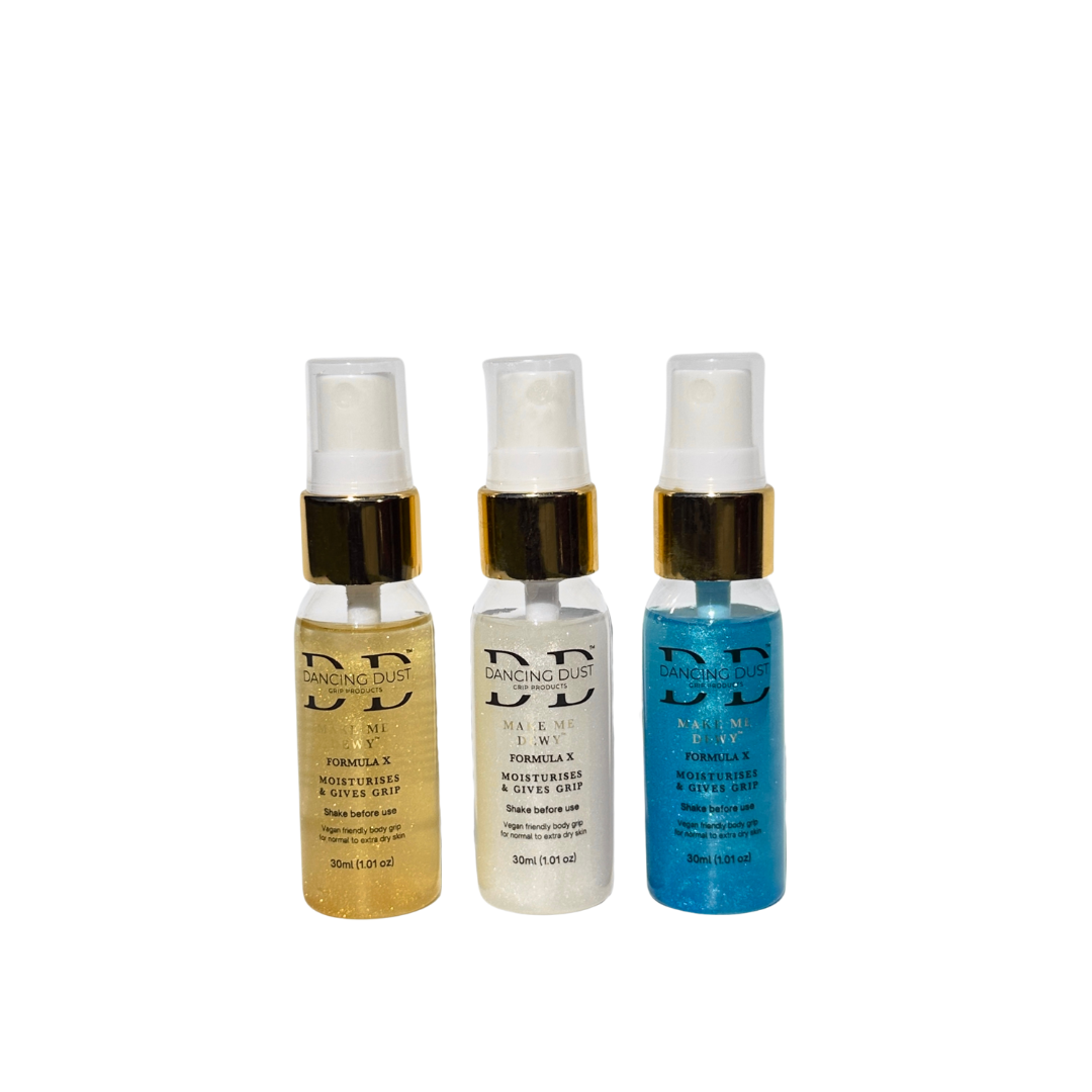 Make Me Dewy - Body pole dance grip aid - Normal to extra dry skin - Trio Pack 3x 30ml