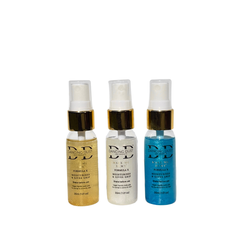 Make Me Dewy - Body pole dance grip aid - Normal to extra dry skin - Trio Pack 3x 30ml
